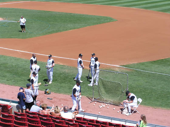 Warming up - Elfstrom Stadium, Kane County